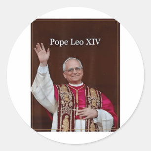 Adesivo Redondo Deus abençoe Leo Xiv 1