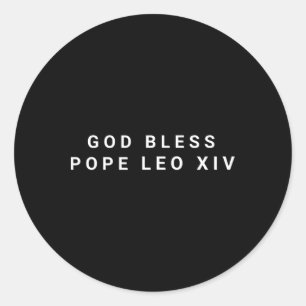 Adesivo Redondo Deus abençoe Papa Leo Xiv