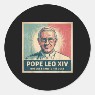 Adesivo Redondo Deus abençoe Papa Leo Xiv 7