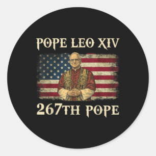 Adesivo Redondo Deus abençoe Papa Leo Xiv Papa Leo Xiv Papa Camisa
