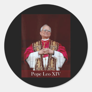 Adesivo Redondo Deus abençoe Papa Leo Xiv Papa Leo Xiv Papa Camisa