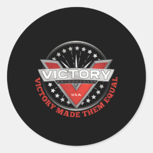 Adesivo Redondo Deus Criou A Vitória E Os Fez Igual Motocicleta