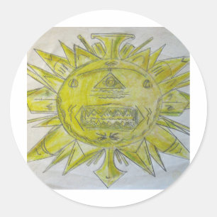 Adesivo Redondo Deus de Sun