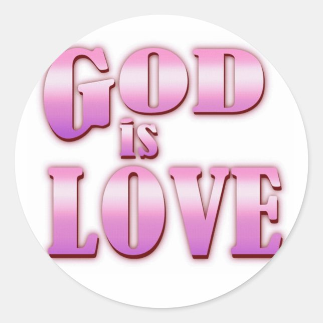 Adesivo Redondo deus é amor (Frente)