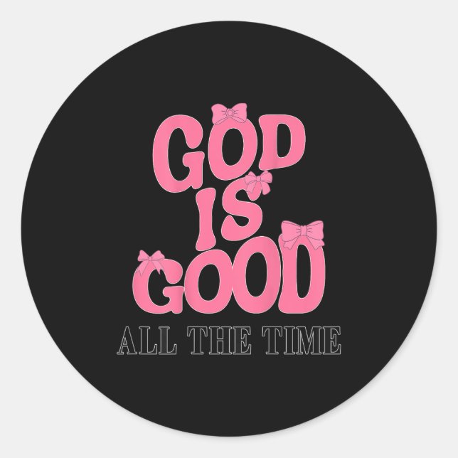 Adesivo Redondo Deus É Boa Arco Cristã Jesus Irmã Dau (Frente)