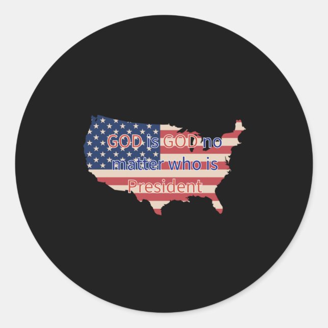 Adesivo Redondo Deus é Deus (Frente)