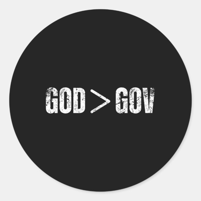 Adesivo Redondo Deus É Maior Do Que Governador Afetado Contra Gove (Frente)