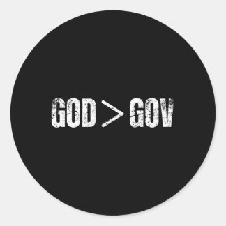 Adesivo Redondo Deus É Maior Do Que Governador Afetado Contra Gove