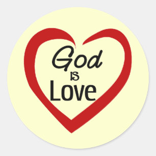 Adesivo Redondo Deus é o amor