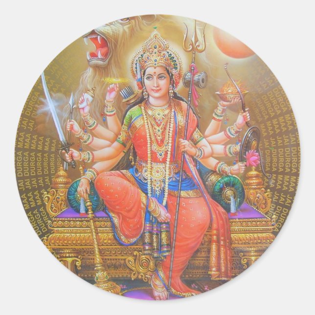 Adesivo Redondo deus indiano (Frente)