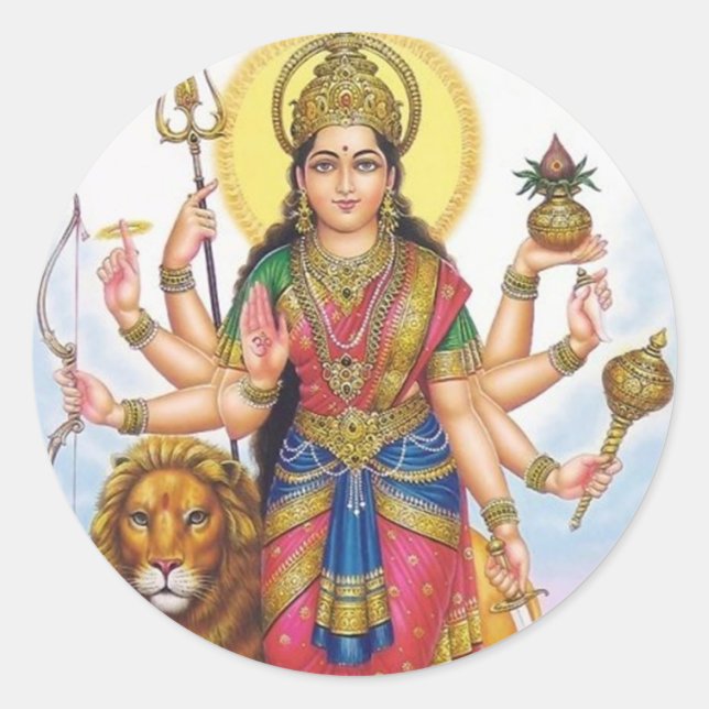 Adesivo Redondo deus indiano (Frente)