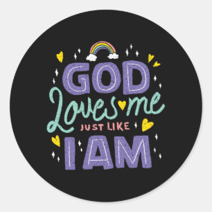 Adesivo Redondo Deus me ama