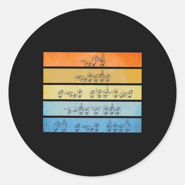 Adesivo Redondo Deus Oculta Orações Sensibilização Surda Sinal de  (Frente)