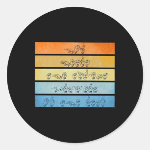 Adesivo Redondo Deus Oculta Orações Sensibilização Surda Sinal de 