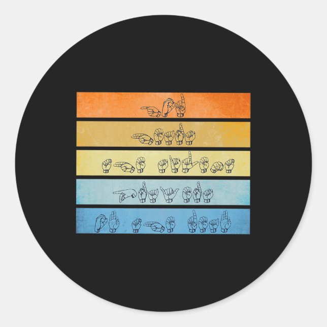 Adesivo Redondo Deus Oculta Orações Sensibilização Surda Sinal de  (Frente)