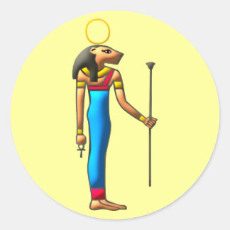 Adesivo Redondo Deusa egípcia de leão Sekhmet Sachmet egypt lion