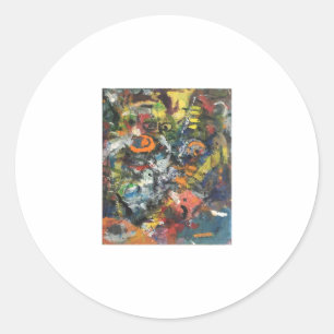 Adesivo Redondo Deusa Encontrada Abstrato Hankamer Artjunkhaus