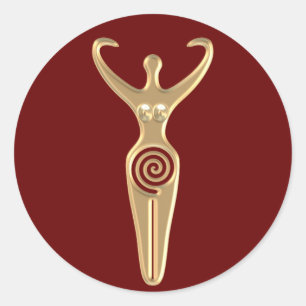 Adesivo Redondo Deusa Espiral