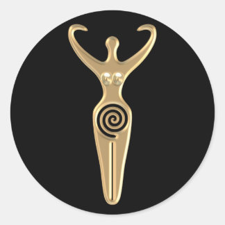 Adesivo Redondo Deusa Espiral