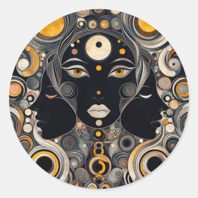 Adesivo Redondo Deusa Eterna (Frente)