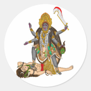 Adesivo Redondo Deusa Kali Stickers
