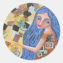 Deusa loira de mirtilo, palanque redondo