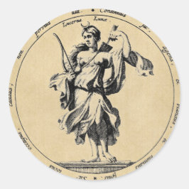 Adesivo Redondo Deusa Luna Moon