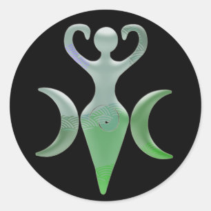 Adesivo Redondo Deusa Tripla