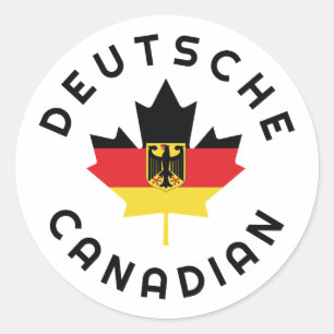 Adesivo Redondo Deutsche Roots canadense