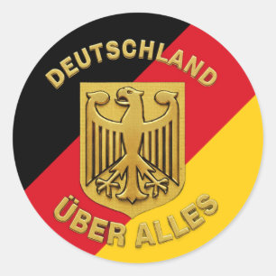Adesivo Redondo Deutschland Über Alles