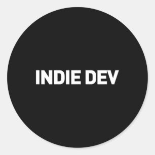 Adesivo Redondo Dev - Desenvolvedor de Jogos Indie