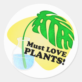 Adesivo Redondo Deve Amar Plantas Monstera