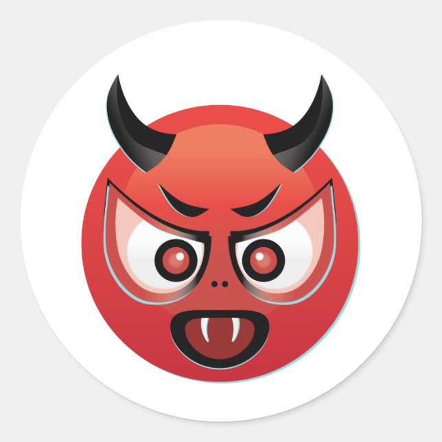 Adesivo Redondo Devil Emoji (Frente)