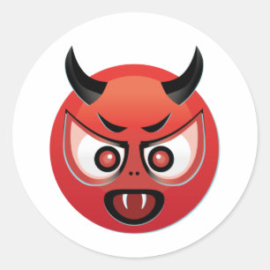 Adesivo Redondo Devil Emoji