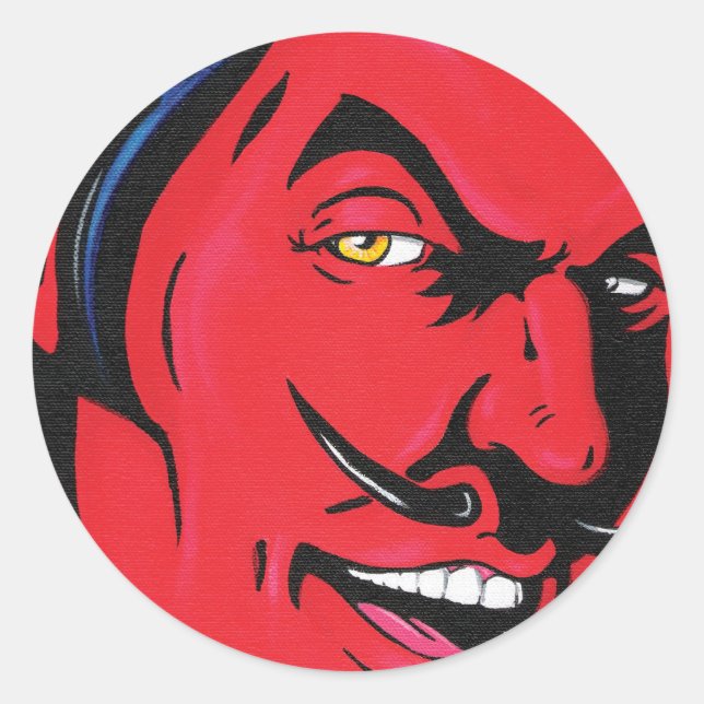Adesivo Redondo Devil Man Sticker (Frente)