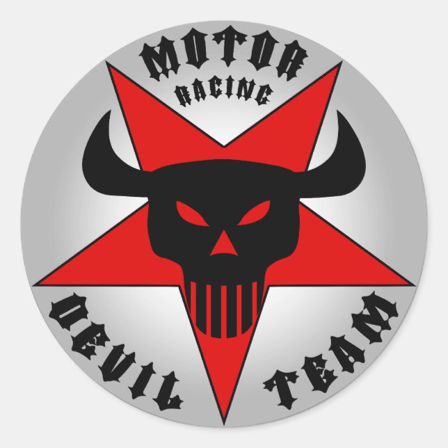 Adesivo Redondo Devil Sticker (Frente)