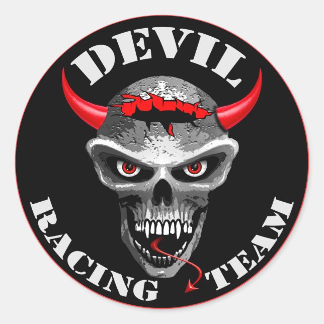 Adesivo Redondo Devil Sticker (Frente)