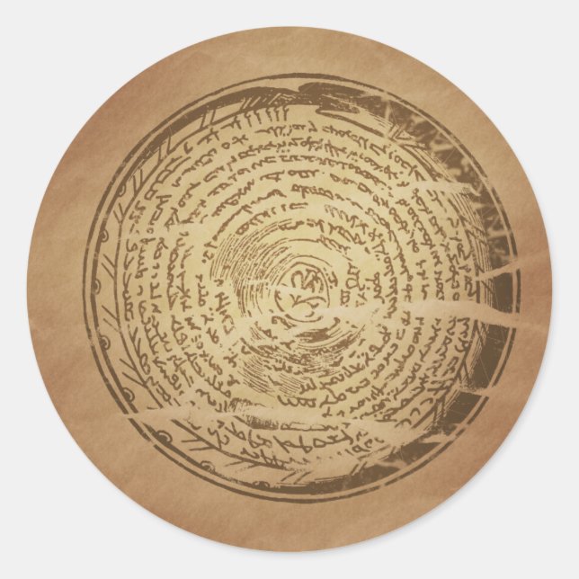 Adesivo Redondo Devil Trap Assíria Magic Charms (Frente)