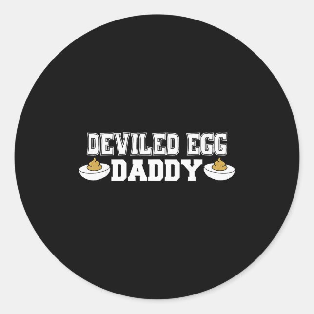 Adesivo Redondo Deviled Egg Daddy - Funny Thanksgiving Deviled Egg (Frente)