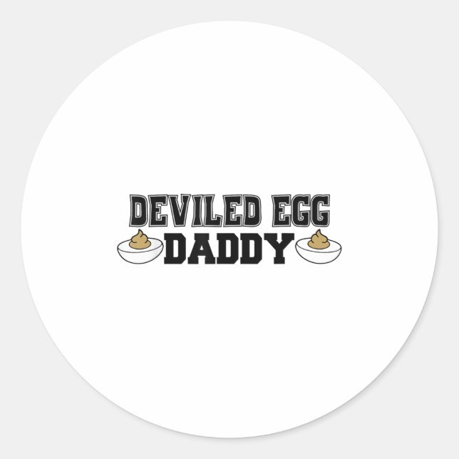 Adesivo Redondo Deviled Egg Daddy - Funny Thanksgiving Deviled Egg (Frente)