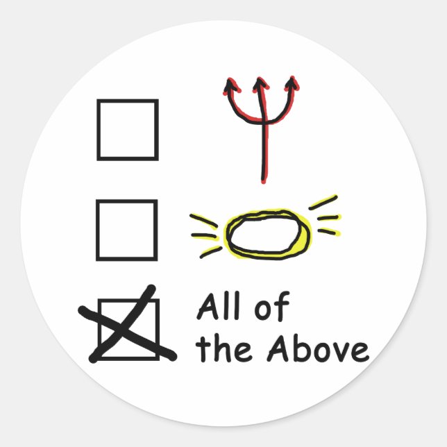 Adesivo Redondo Devilish Angel (Frente)