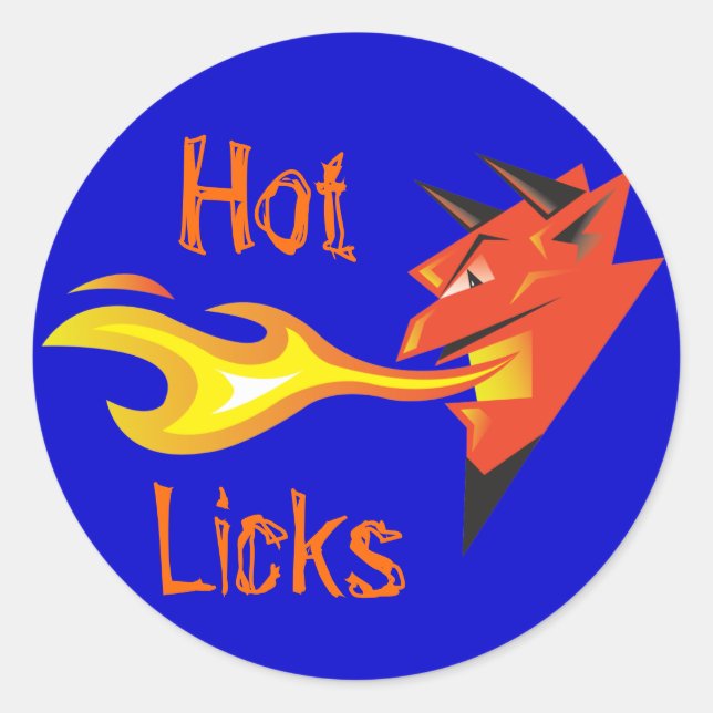 Adesivo Redondo Devil's Head_"Hot Licks" decal (Frente)