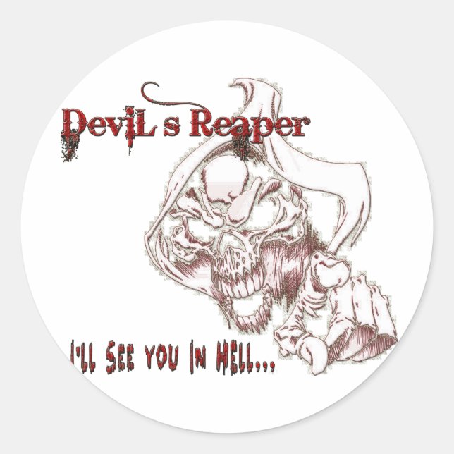 Adesivo Redondo Devil's Reaper (Frente)