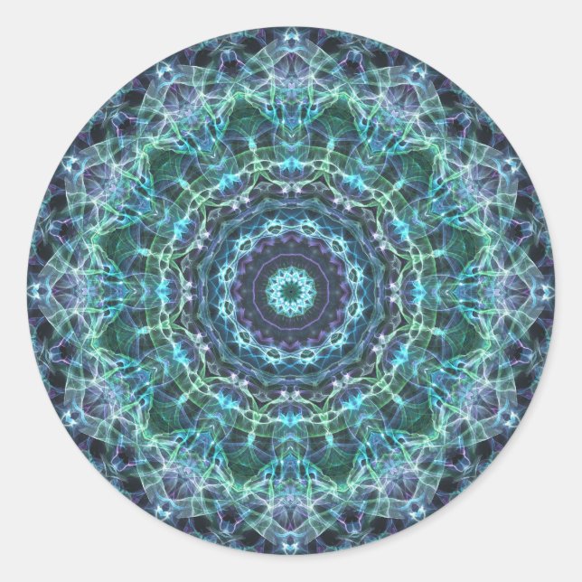 Adesivo Redondo devine mandala (Frente)