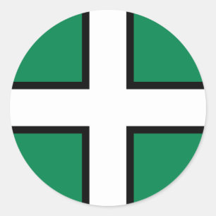 Adesivo Redondo Devon, bandeira de Reino Unido