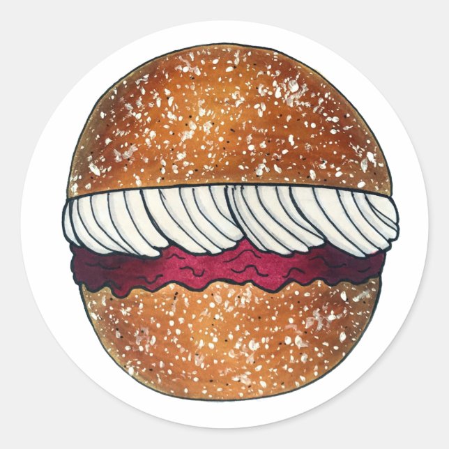 Adesivo Redondo Devonshire Split British Pastores UK Baking (Frente)