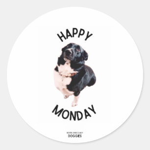 Adesivo Redondo Dexter "Happy Segunda" Stickers