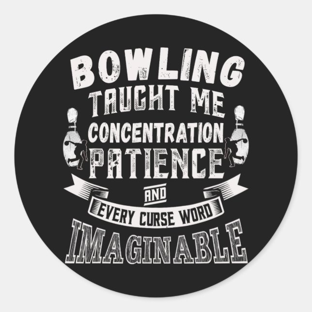 Adesivo Redondo Dez Pinos Me Ensinaram Todas As Palavras Malditas  (Frente)