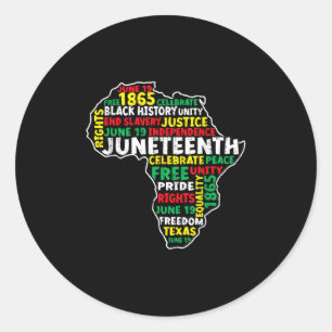 Adesivo Redondo Dezembro 19 de junho de 1865 Liberdade Africano Ne