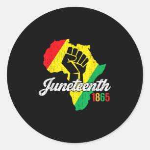 Adesivo Redondo Dezembro 19 de junho de 1865 Liberdade Africano Ne